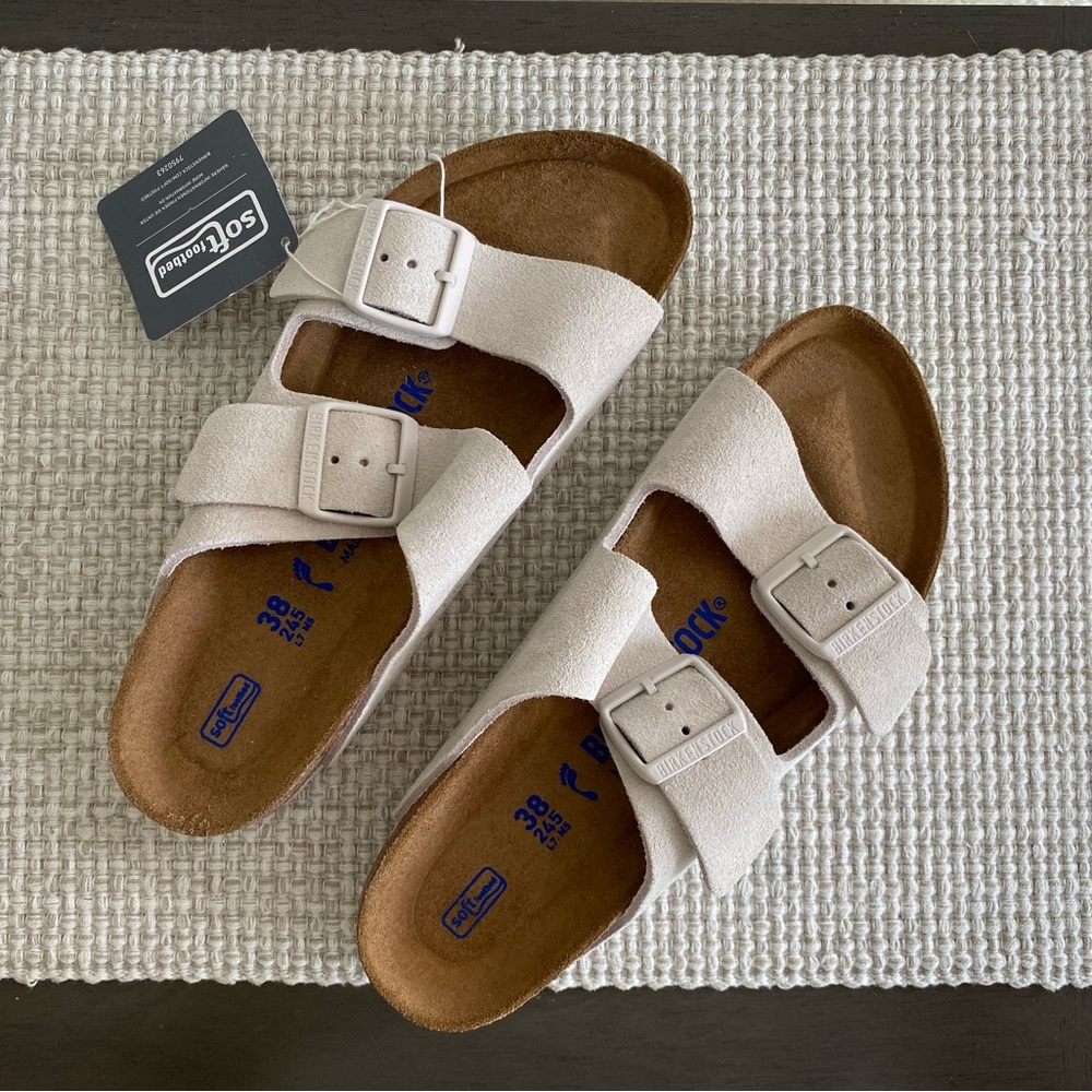 Birkenstock Arizona Soft Footbed Antique White